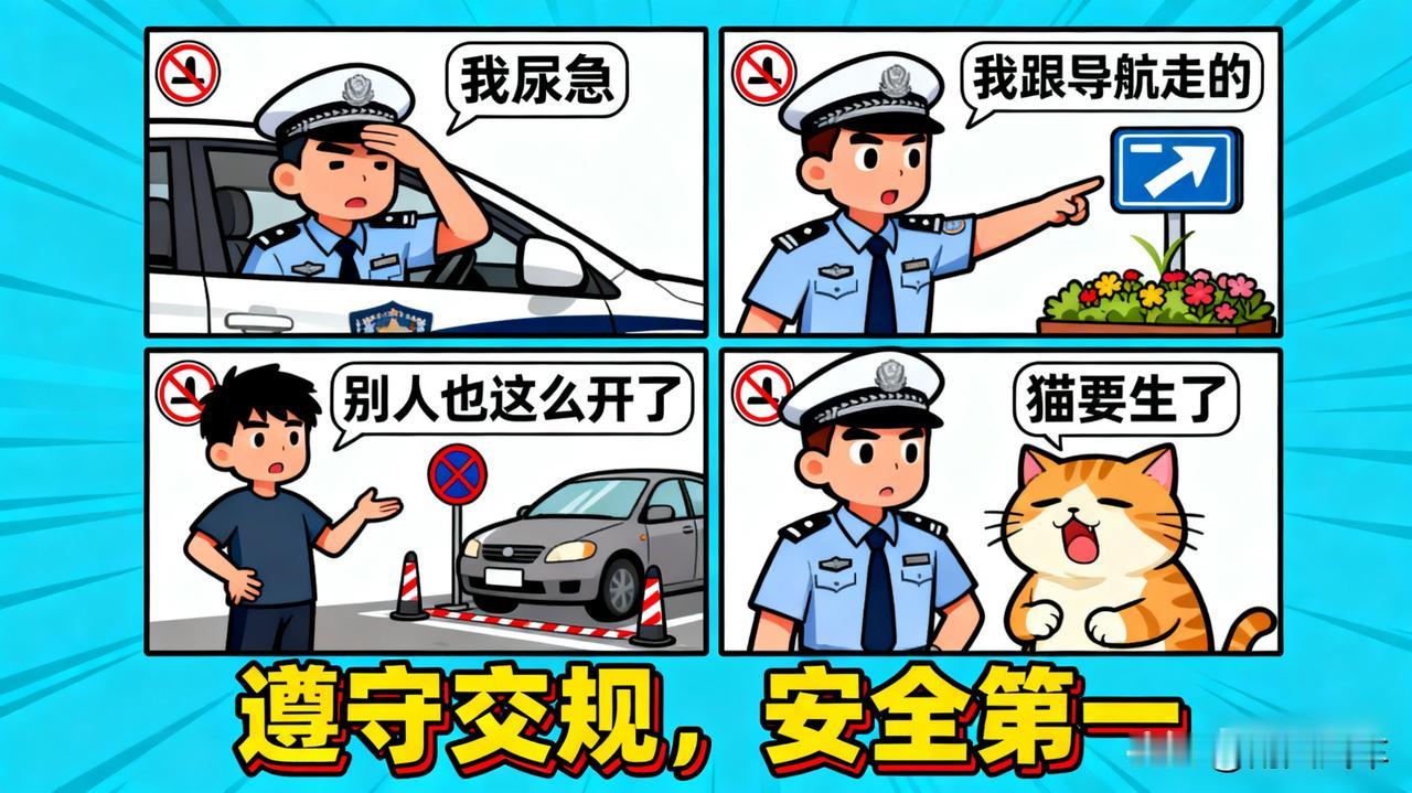 听过最奇葩的违章理由是什么？

“我尿急”、“我跟导航走的”、“别人也这么开了”