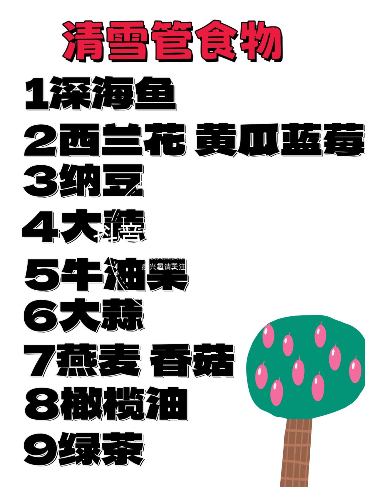 饮食小知识。养生食物清单