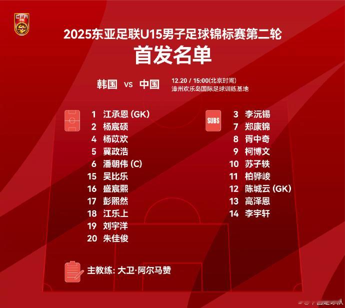 U15国足1比1韩国U15 U15国足在东亚锦标赛小组赛第二轮与韩国队1-1战平