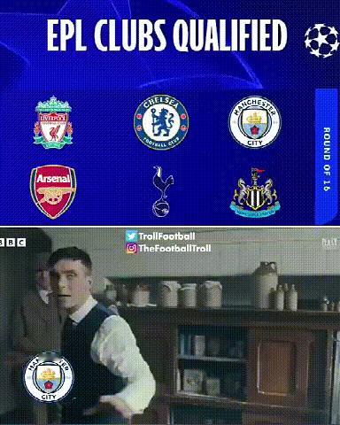 没绷住，侮辱性极强，国外网友恶搞英超6队晋级欧冠16强，曼联好惨啊，曼联：这玩意