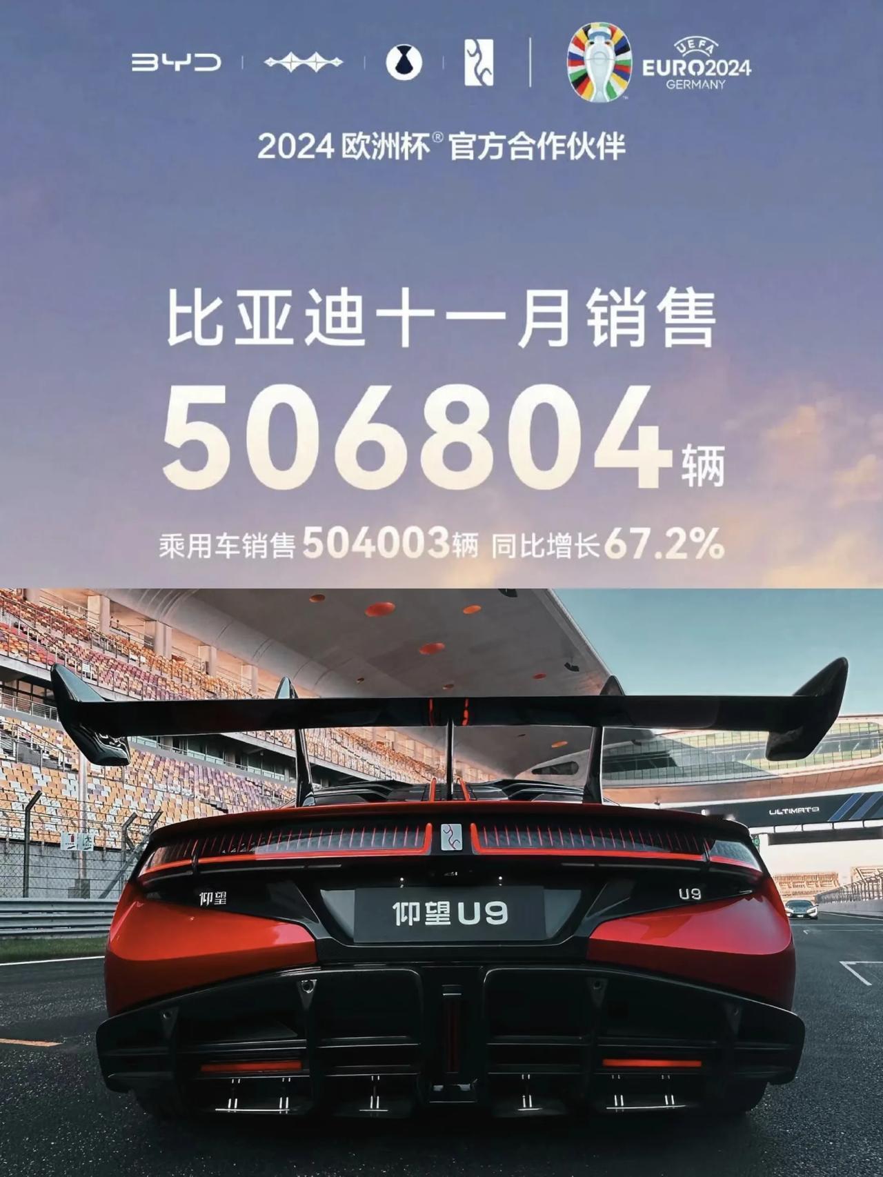 太炸裂了，当比亚迪11月销量一公布，整个市场都炸锅了，50万6804辆车，这哪是