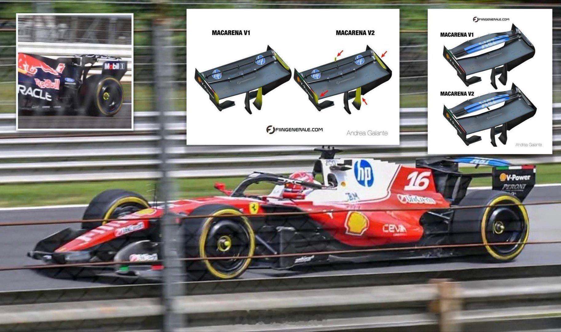 据了解，f1 法拉利将从下一场比赛开始带来多项更新：新款前翼、底板、Halo 空