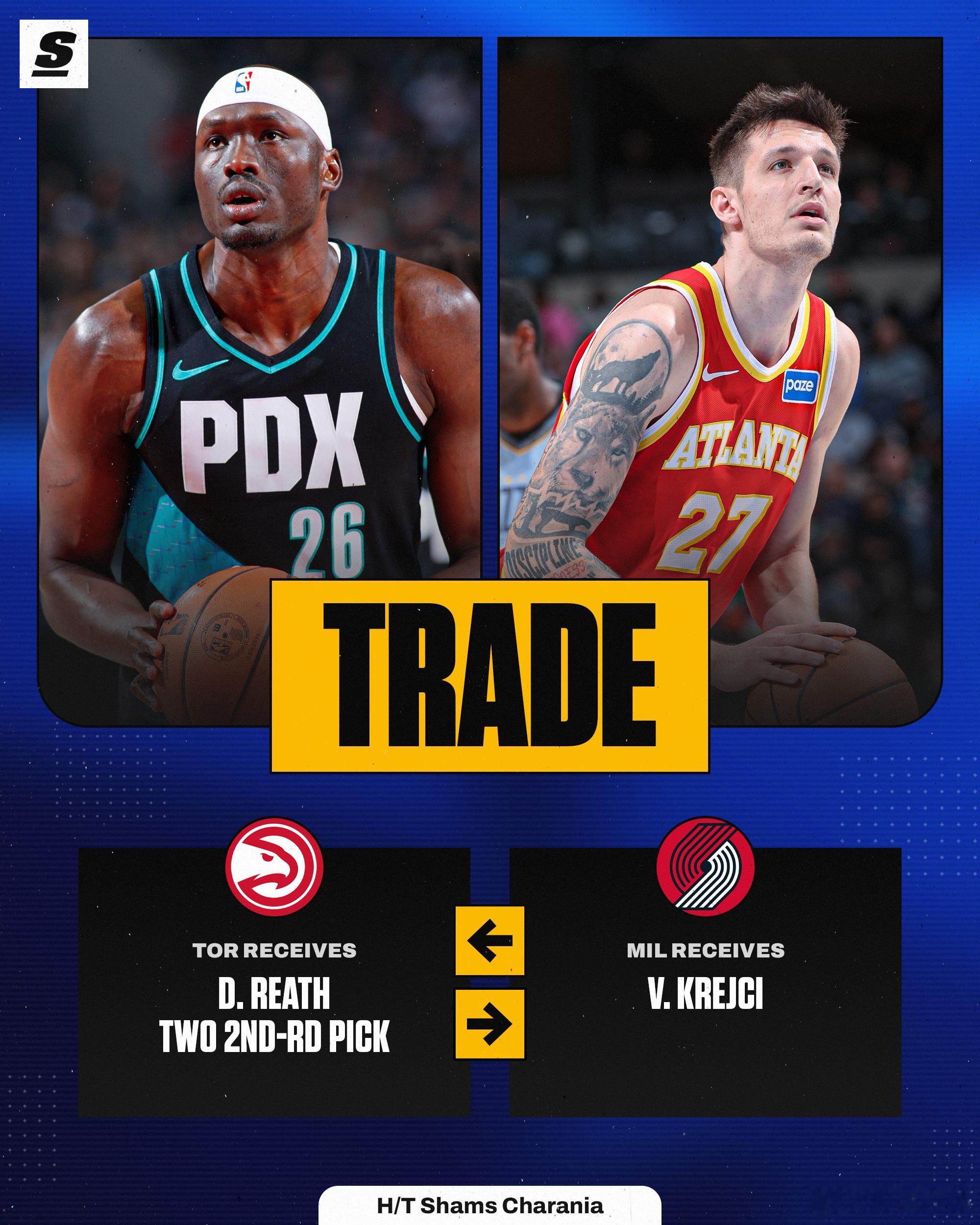 又一笔交易来袭。开拓者将里斯和自己的27年次轮签以及尼克斯的30年次轮签送到老鹰