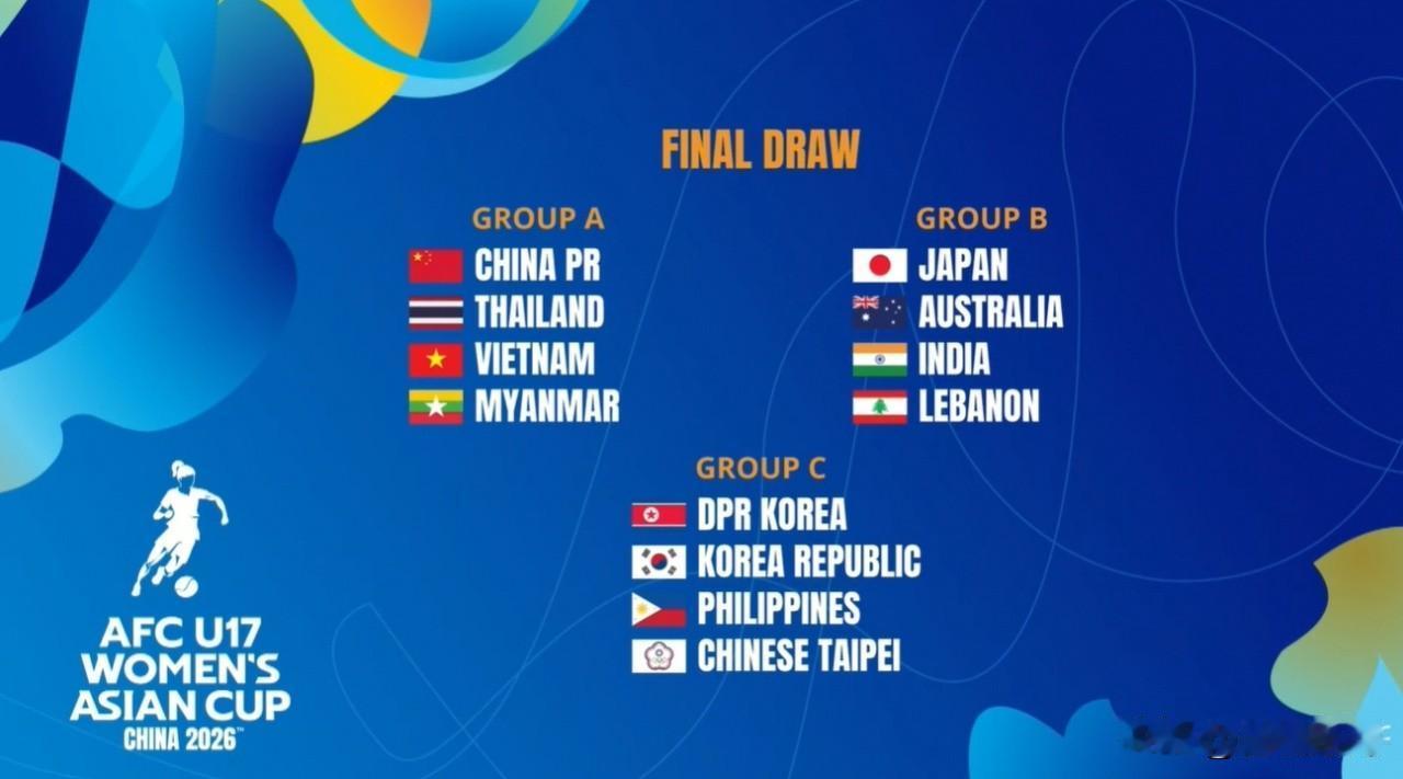 能否连续3届参加世界杯！东道主坐拥主场，U17女足亚洲杯分组，中泰越缅同组！
