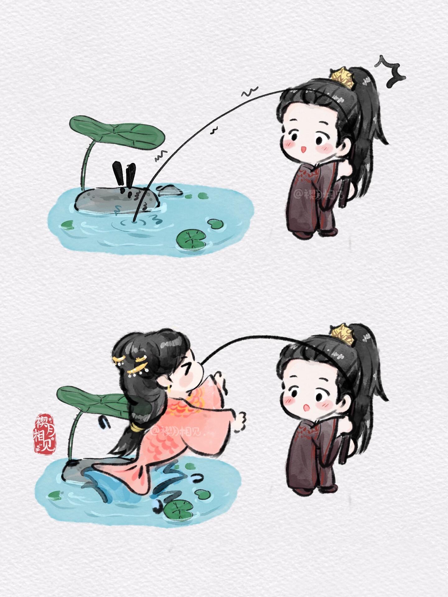 南珩钓鱼🐟。钓得是什么鱼？？？(´▽｀)
