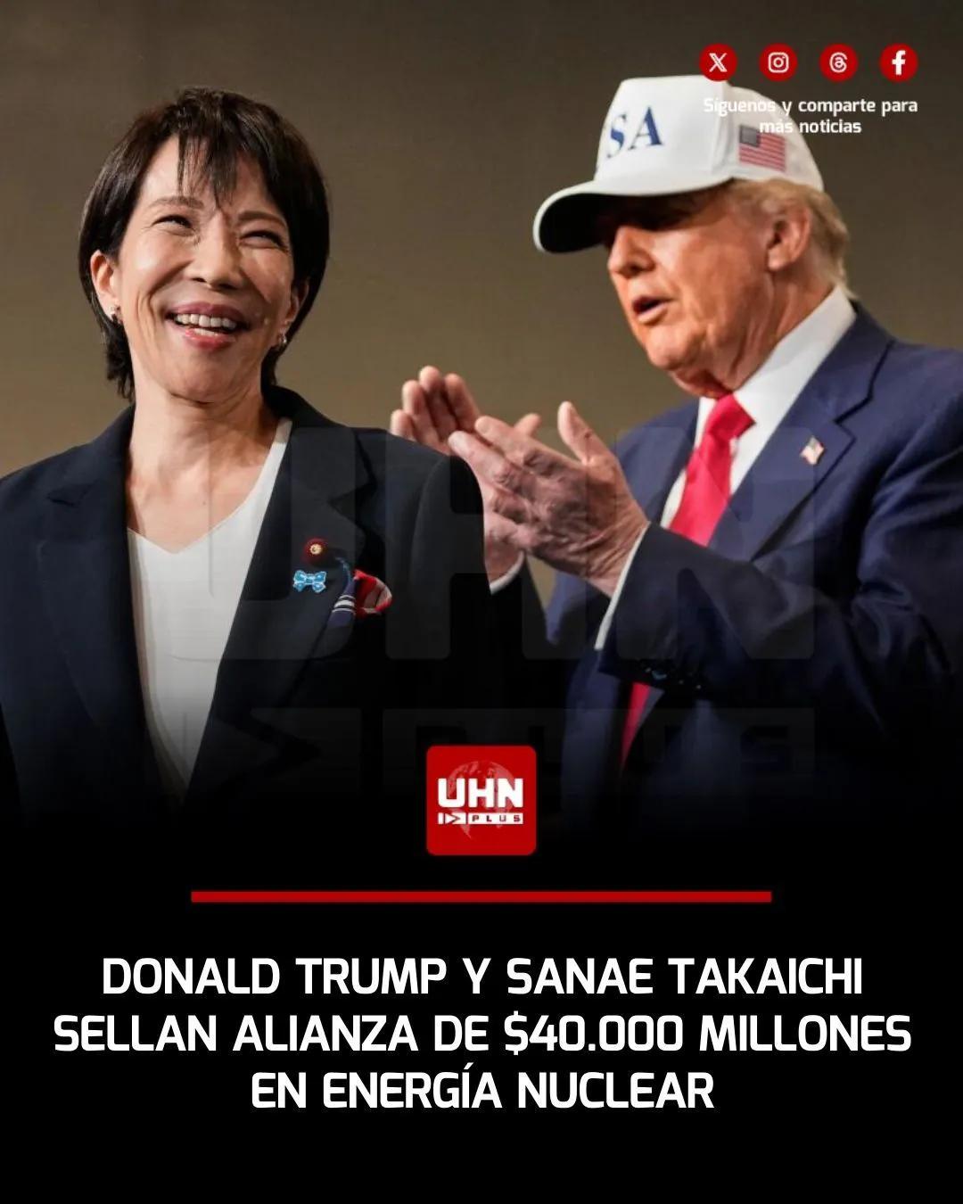 | 据路透社报道，美国总统唐纳德·特朗普和日本首相高市早苗将于今日宣布一项价值4