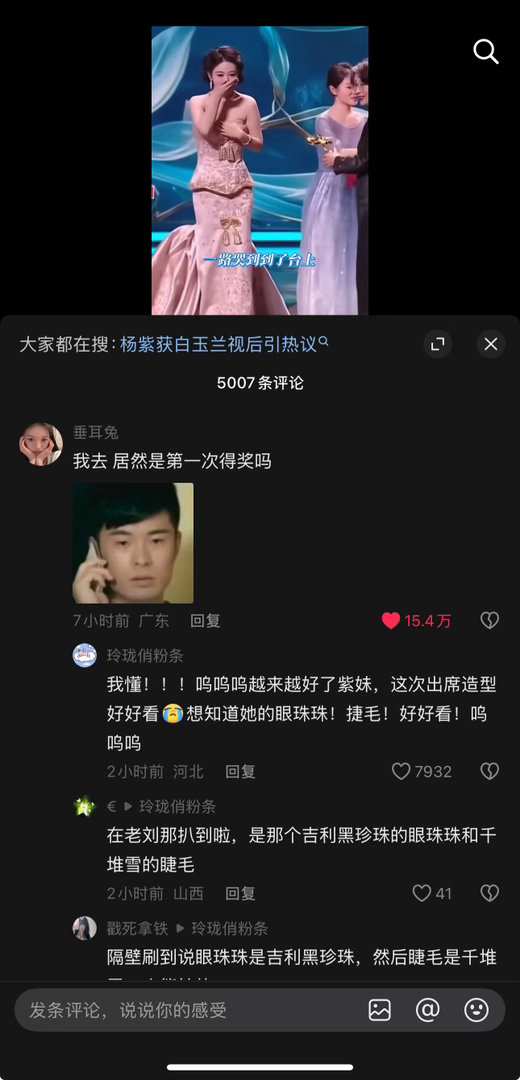 白玉兰口碑杨紫实至名归