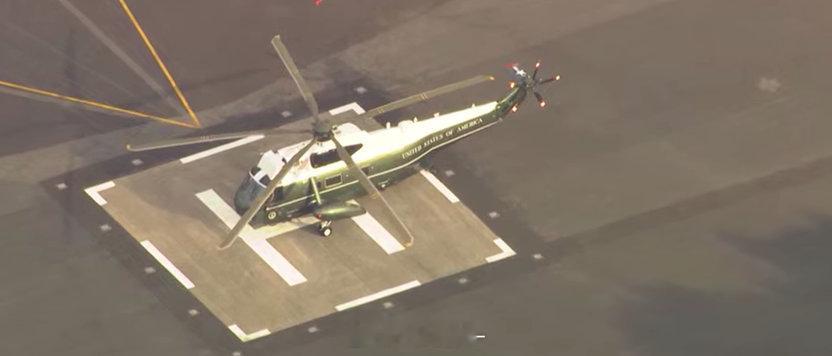 日本首相高市早苗现已与美国总统特朗普一同登上"海军陆战队一号"总统直升机，启程前