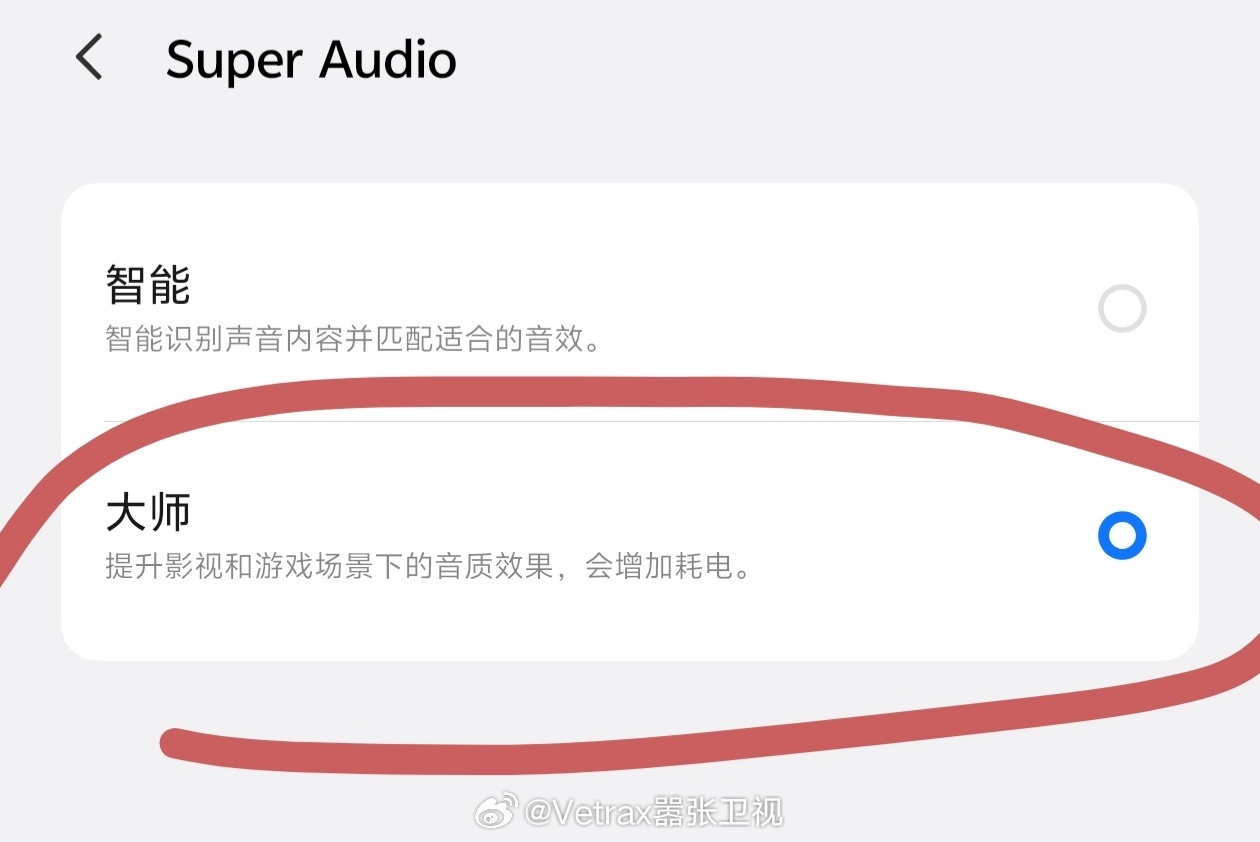 很好，蓝厂把 iQOO 15 Ultra 上那个大幅改善外放效果的调音模式 Su