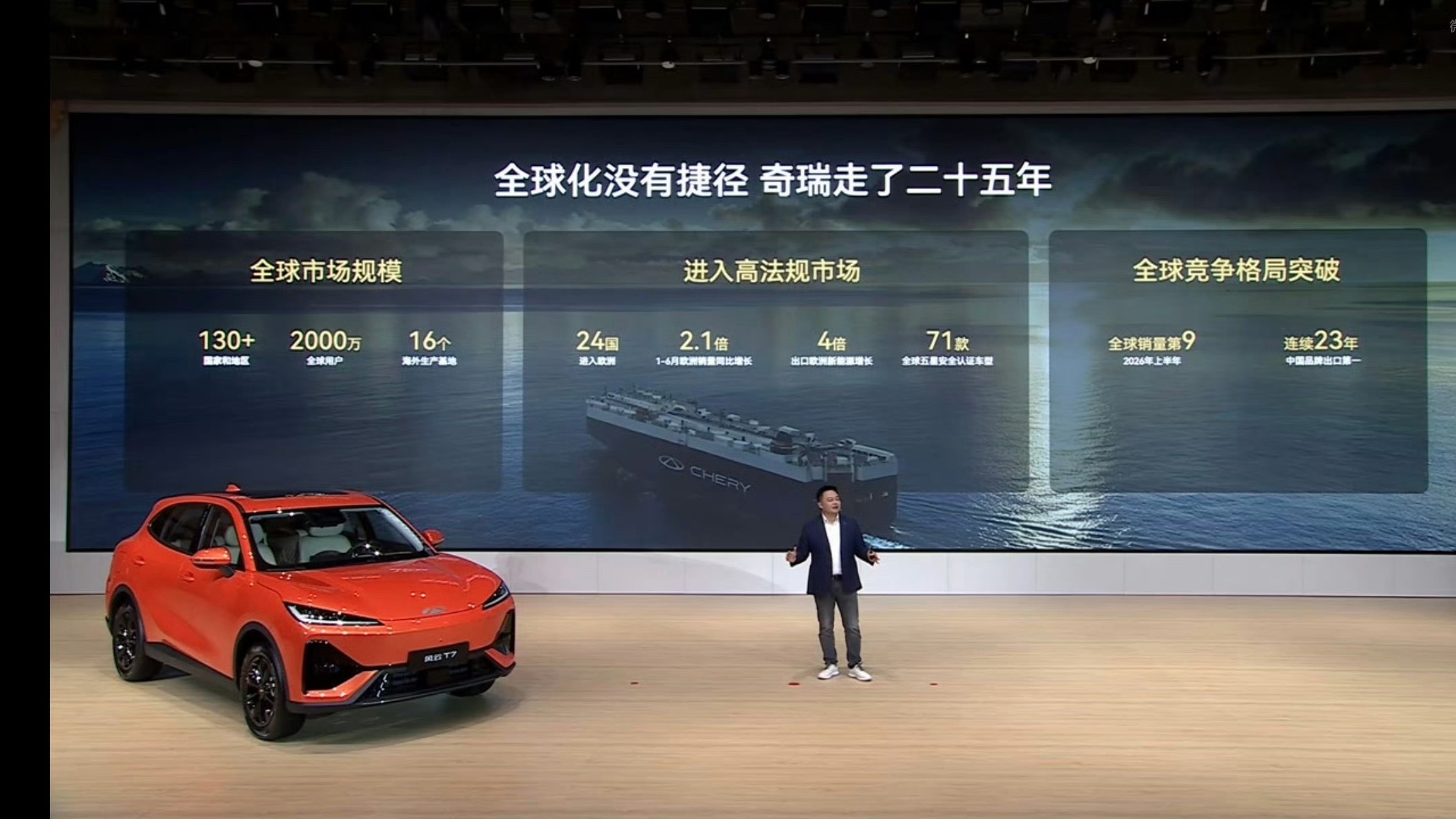 奇瑞这几年出海的成绩确实很有代表性：全球化走了25年，覆盖130多个国家和地区，