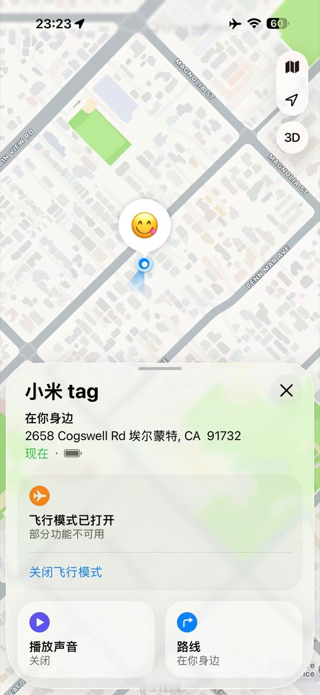 小米tag在美国使用没有任何问题，定位完全ok。当然啊，你得绑定在iPhone的