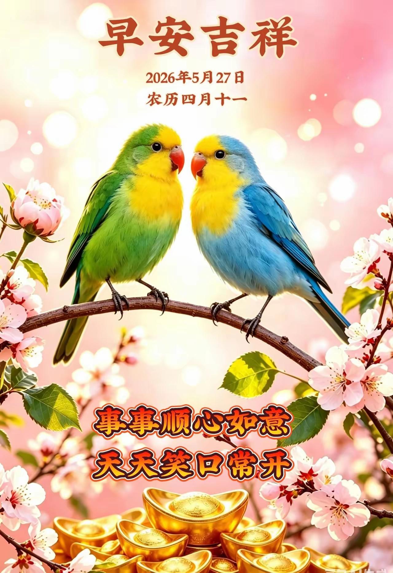 5.27[玫瑰][福]早上好[招财进宝][大笑]
时间珍藏友谊，岁月留存回忆，祝