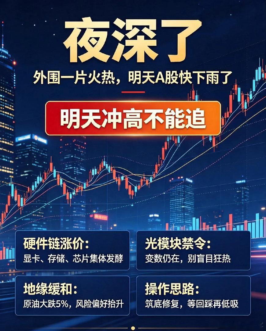 夜深了,外围一片火热，明天A股快下雨了！一、热点大事件1. 硬件产业链景气度持续