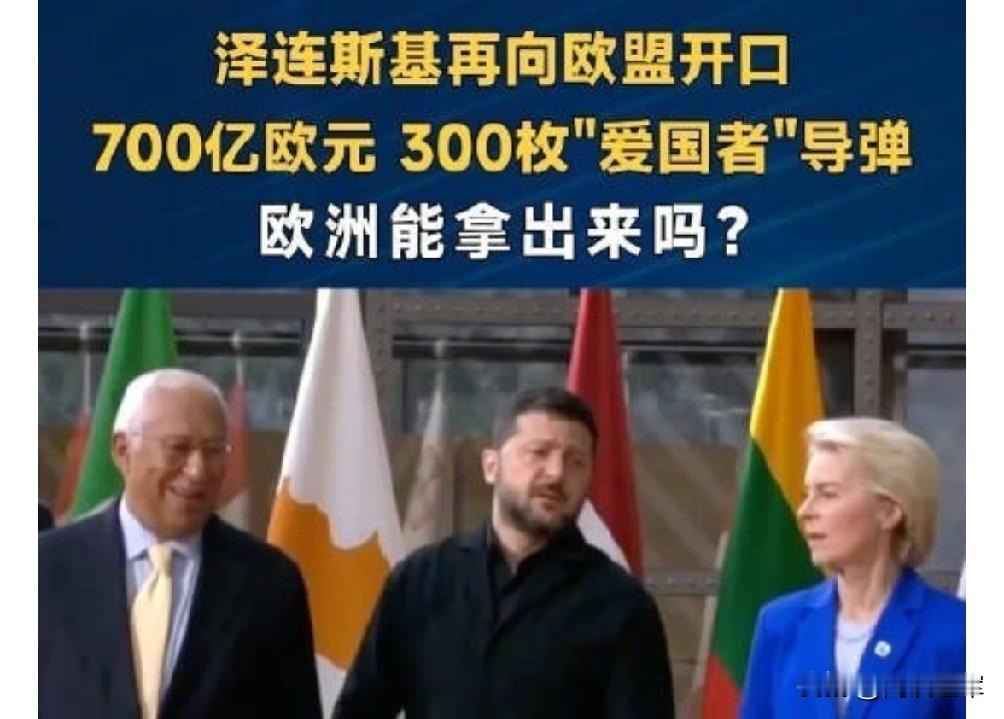 泽连斯基对着一众欧洲领导人提出一系列援助请求，其主要诉求包括：为2027年争取至