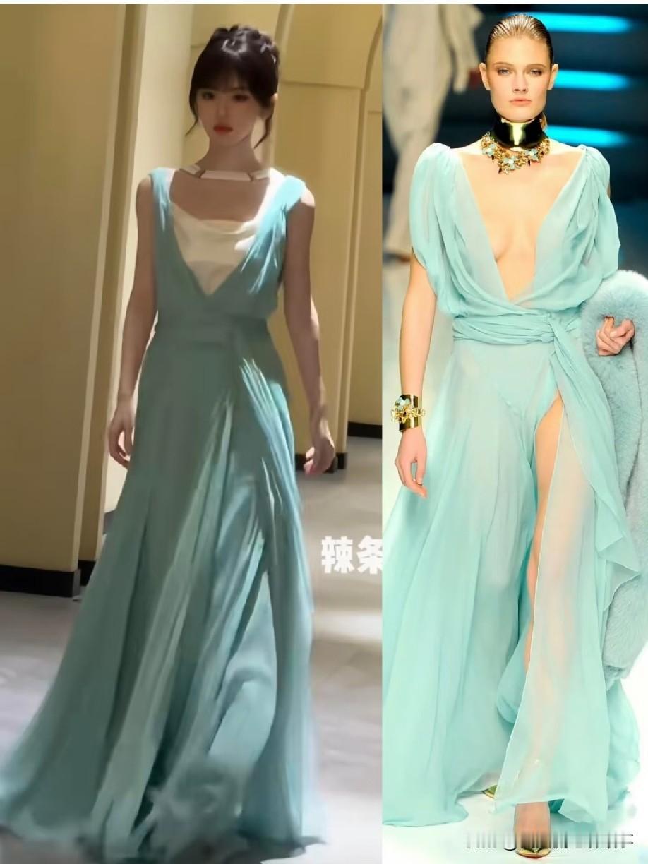 鞠婧祎新剧《万花世界》这套古董高定路透，真的太出彩了。
 
内搭的白色内衬搭配薄