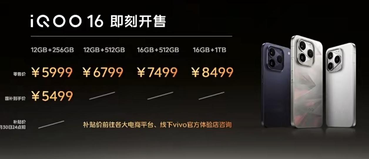 iQOO16已发布，首销期还有价格优惠！

iQOO16于昨晚19点发布。12+