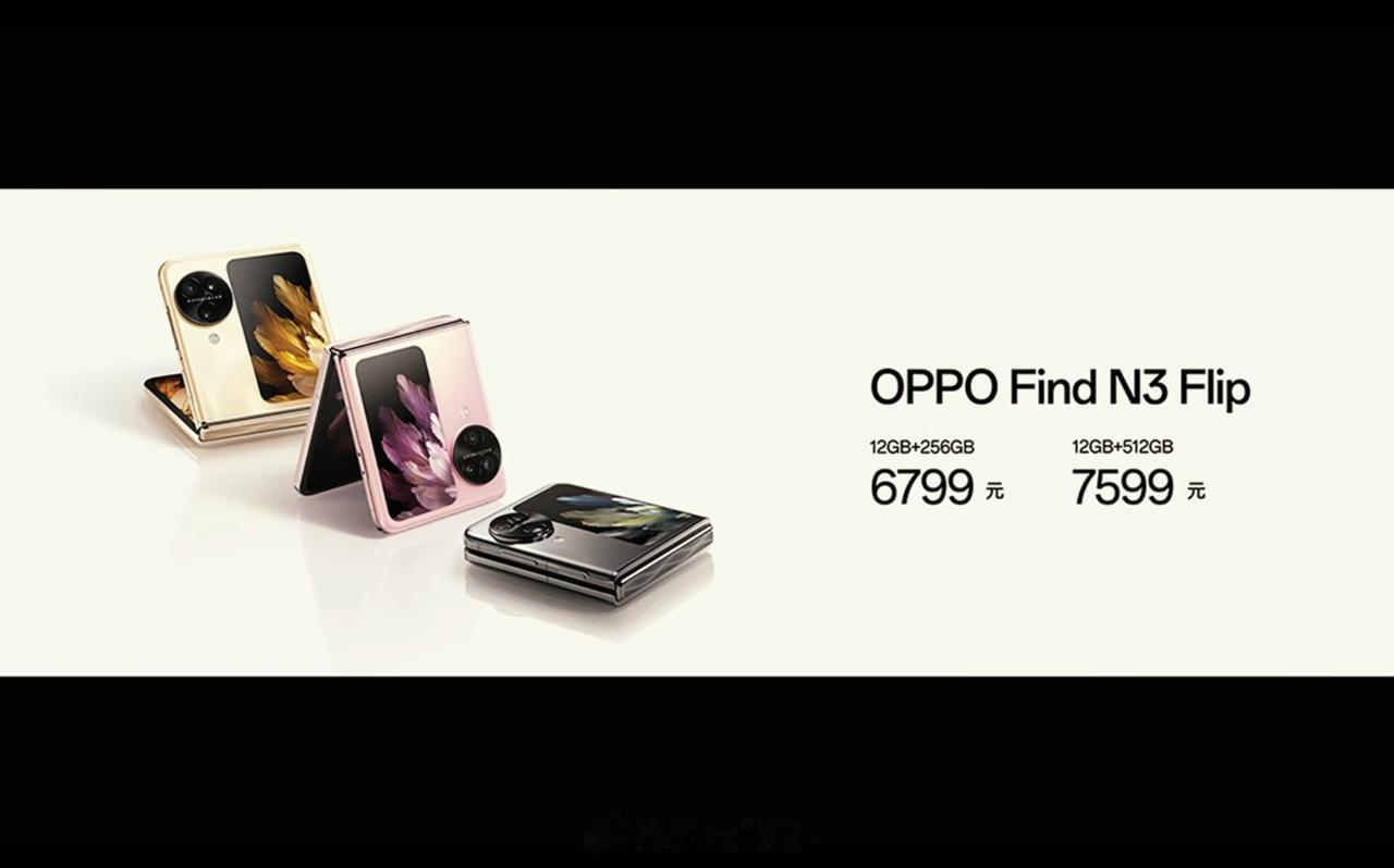   
OPPO Find N3 Flip：12+256GB版售价6799元，12