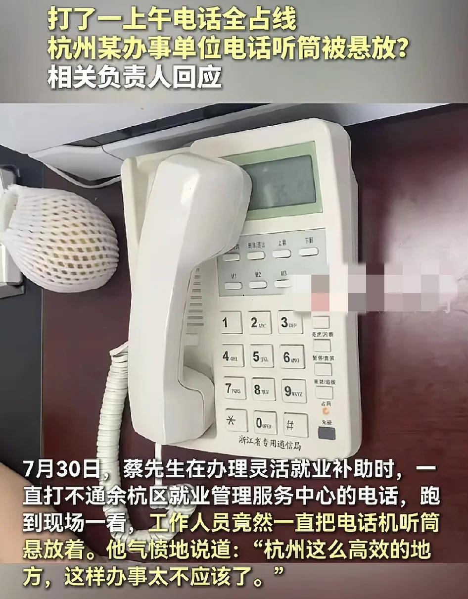 杭州有市民反映自己拨打政务中心的热线想咨询灵活就业补助的问题的时候，打了一个上午