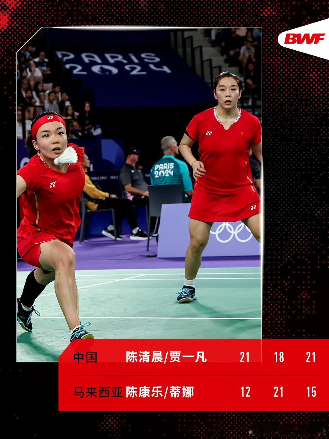 #和安踏一起为中国队加油# 离奥运会金牌又近了一步，陈清晨/贾一凡杀入女双决赛[