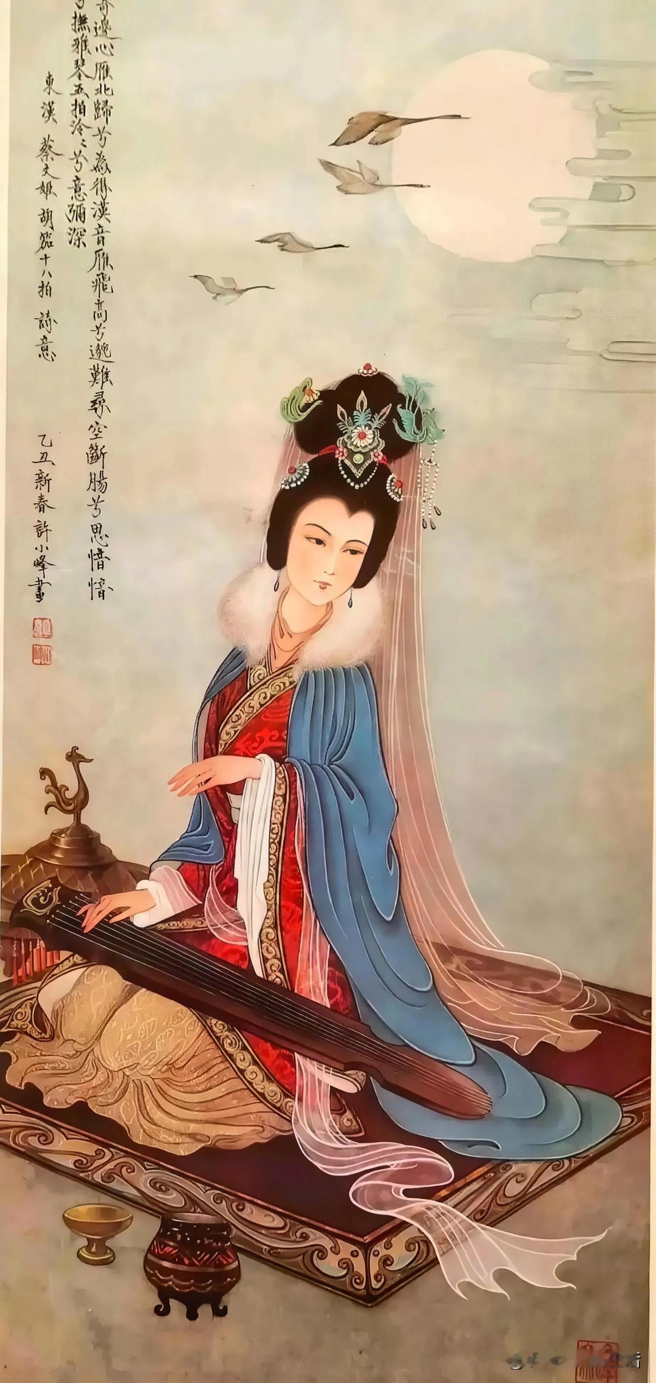 月照琴声远，风拂玉人妆。