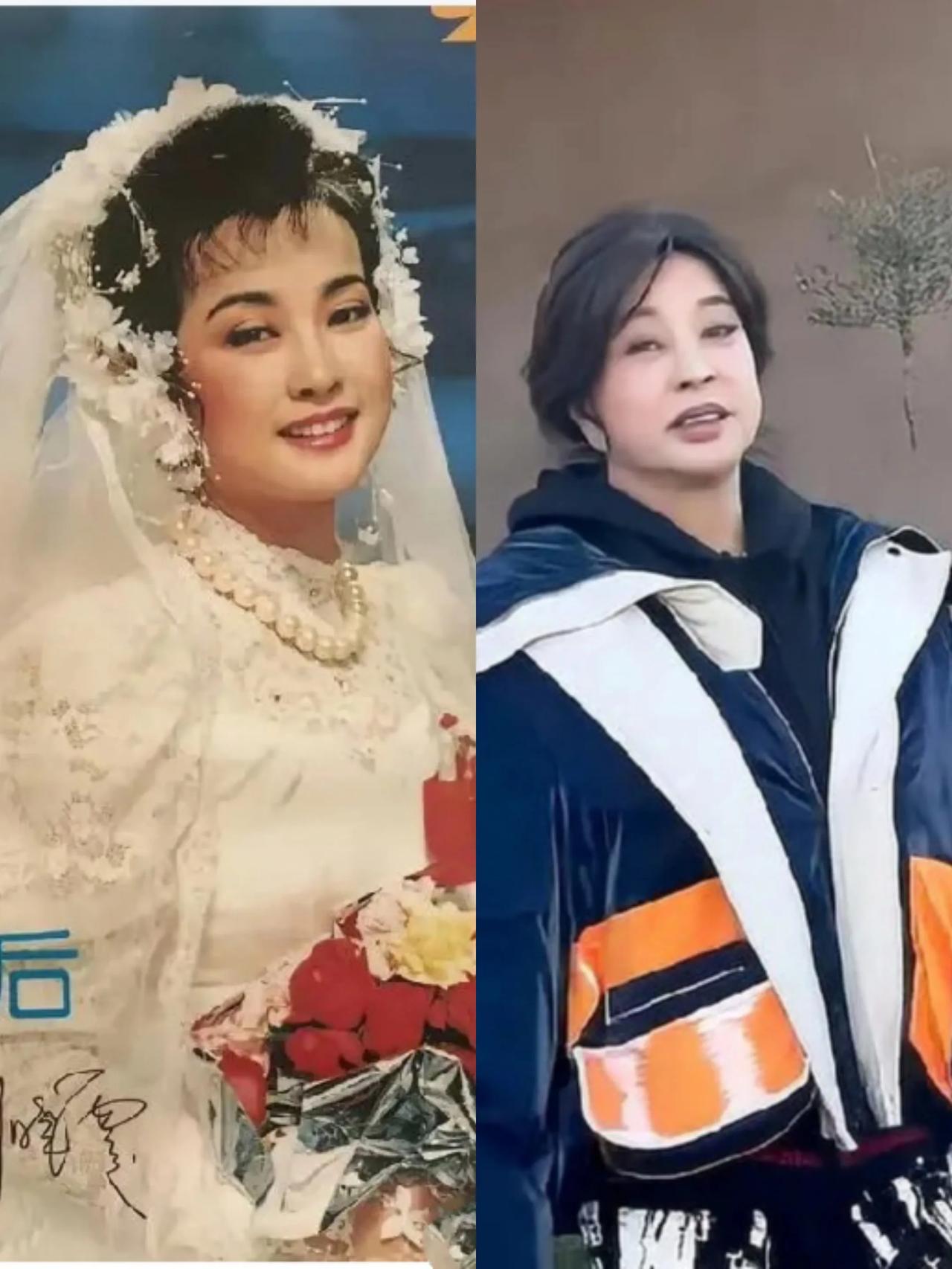 1994年穿婚纱的刘晓庆和最近74岁参加综艺节目的刘晓庆，这30年了，刘晓庆容颜