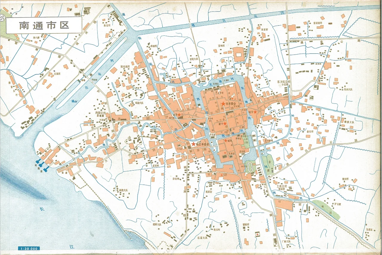 1978年江苏南通市区地图