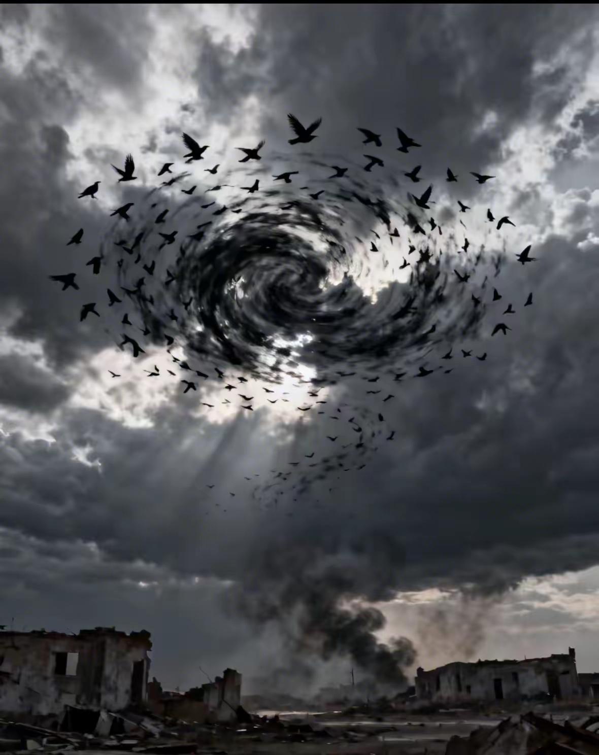 特拉维夫乌鸦蔽日，圣经预言正在应验？
 
近日，以色列首都特拉维夫上空乌鸦成群、