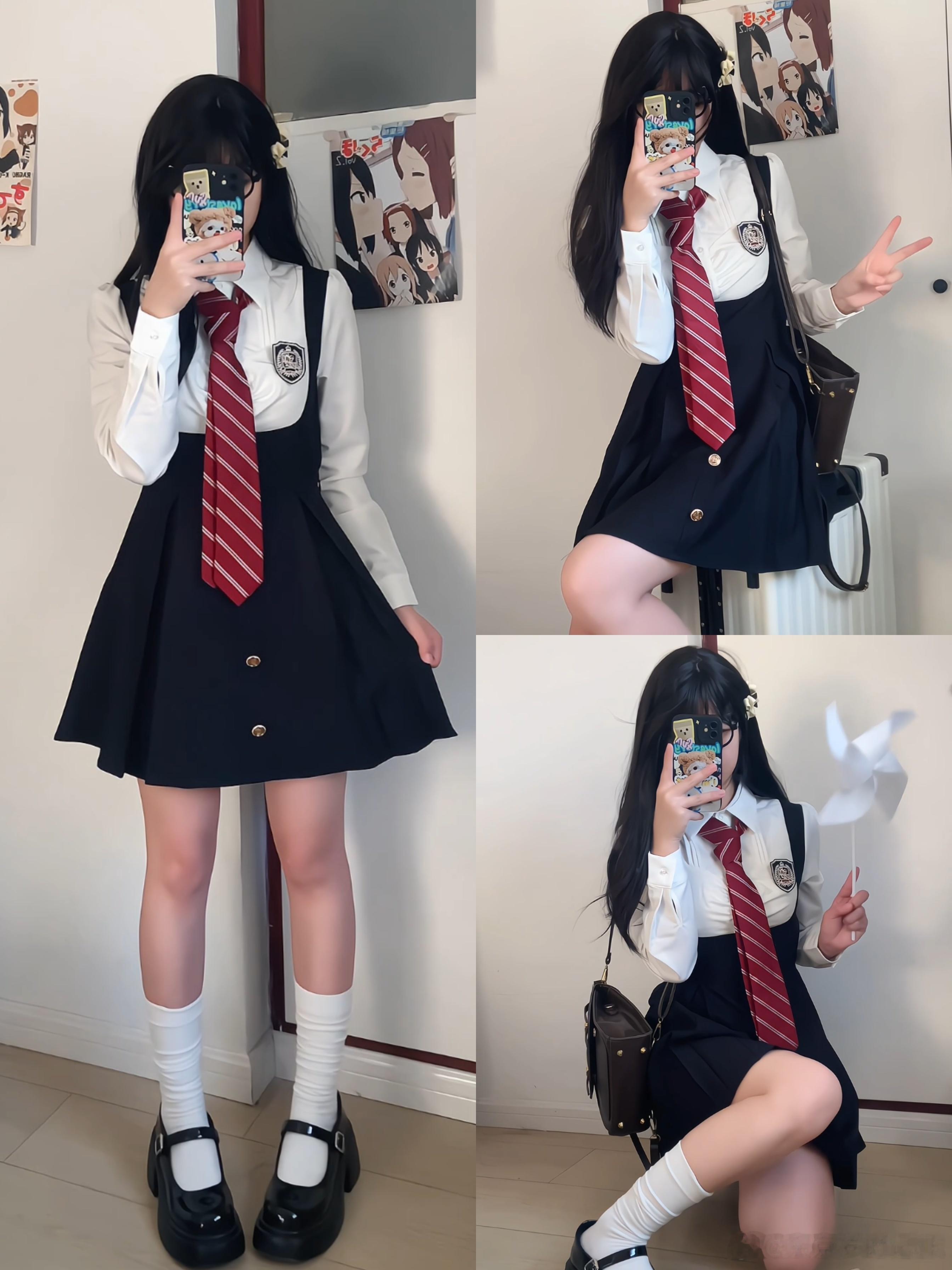 #jk[超话]# 走过这场雾就是柏林的冬套装：川子学姐#穿搭# #今天穿什么# 
