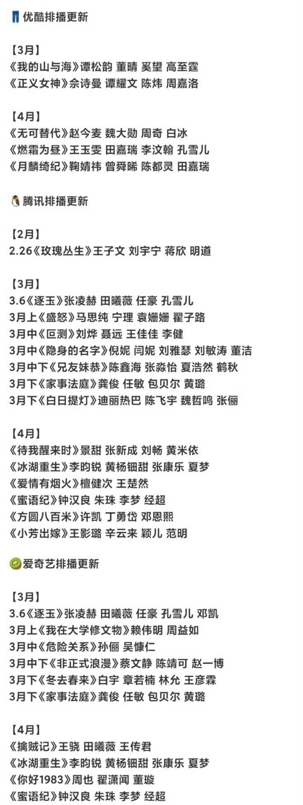 各平台最新影视排播各平台最新排播各平台最新排播！！娱乐