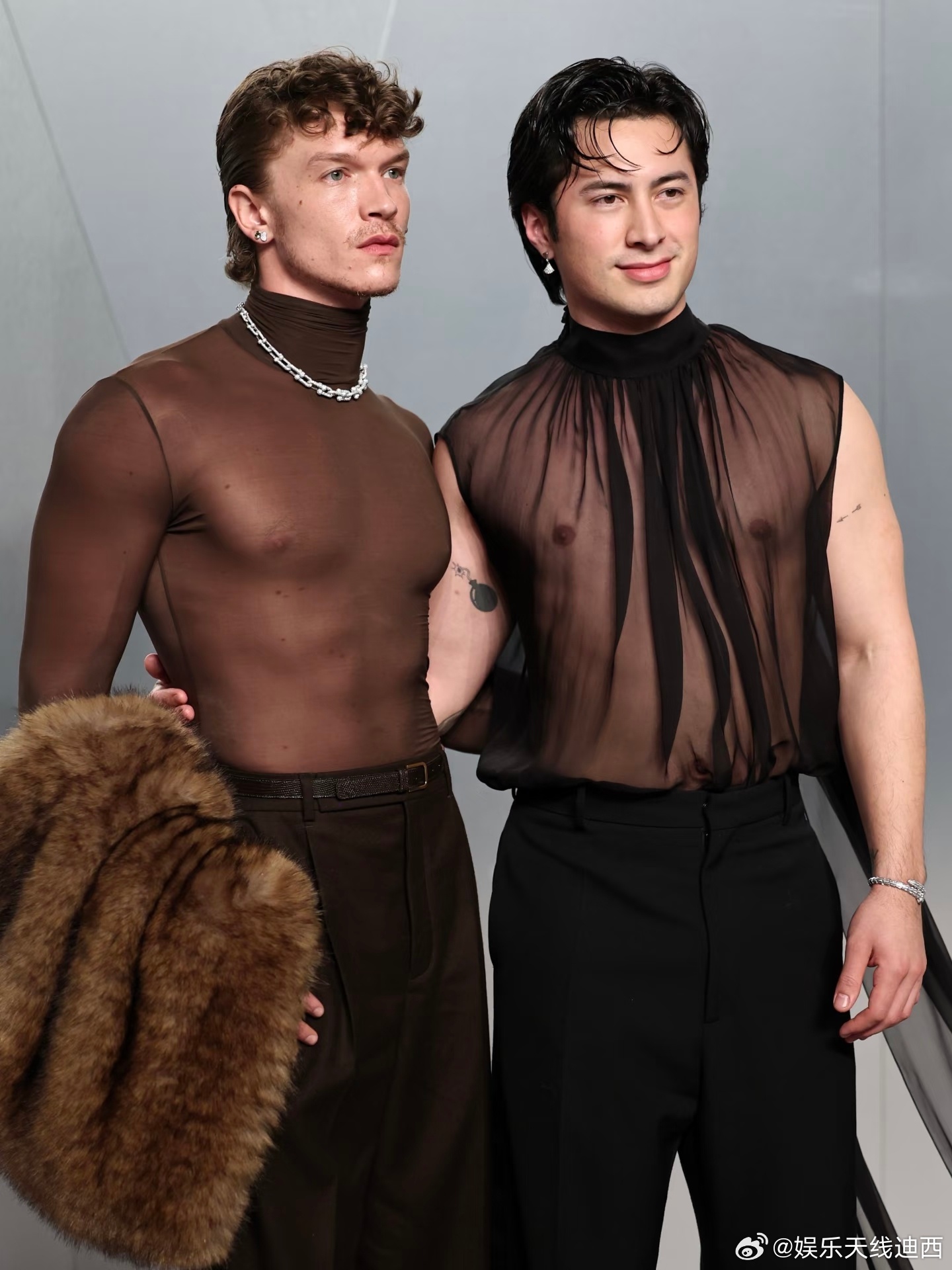 Connor和Hudson火辣亮相奥斯卡派对这两现在是欧美cp圈顶流 