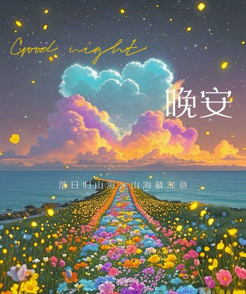 晚安[超话]晚安 “留”月祝福，愿你晚安：沿途风景最美丽，留一留，美美欣赏；经历