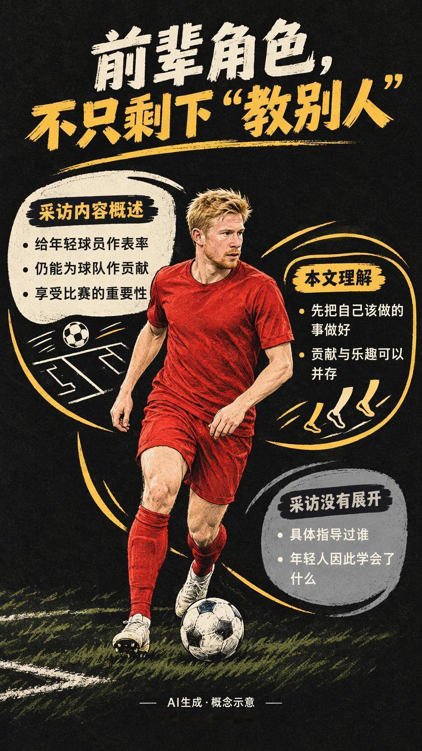 德布劳内谈带年轻人：先把自己的比赛踢出来带年轻球员，不一定先从告诉别人怎么踢开始