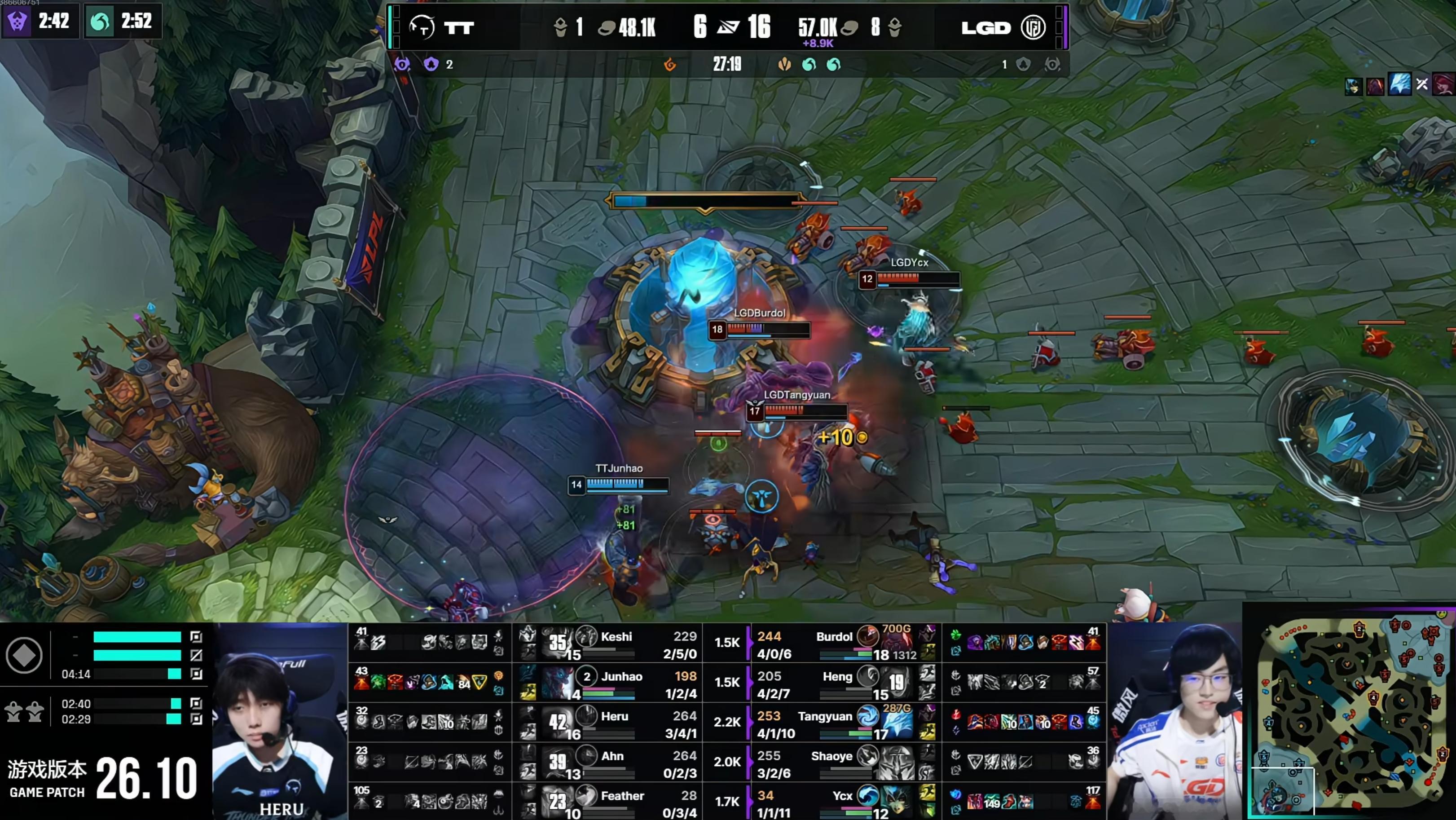 【LGD 1-0 TT】吃了前两天的好菜之后今天就显得有点寡淡了，Heng的野区