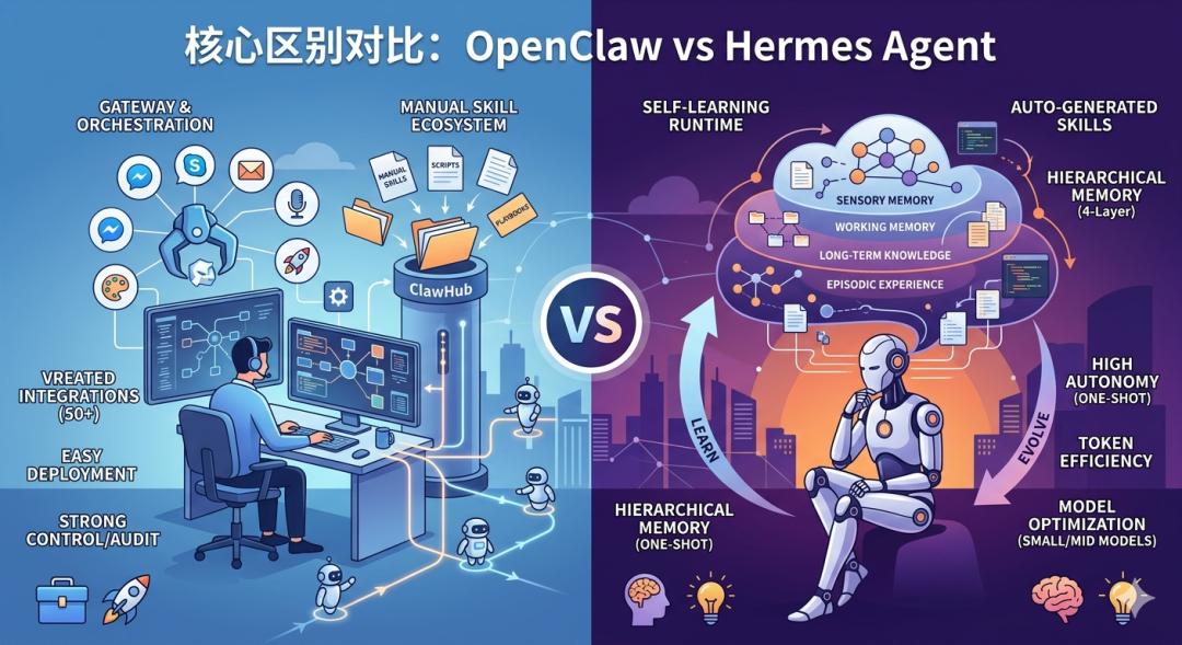 两大多Agent协作架构对比：OpenClaw消息调度 vs Hermes分层编