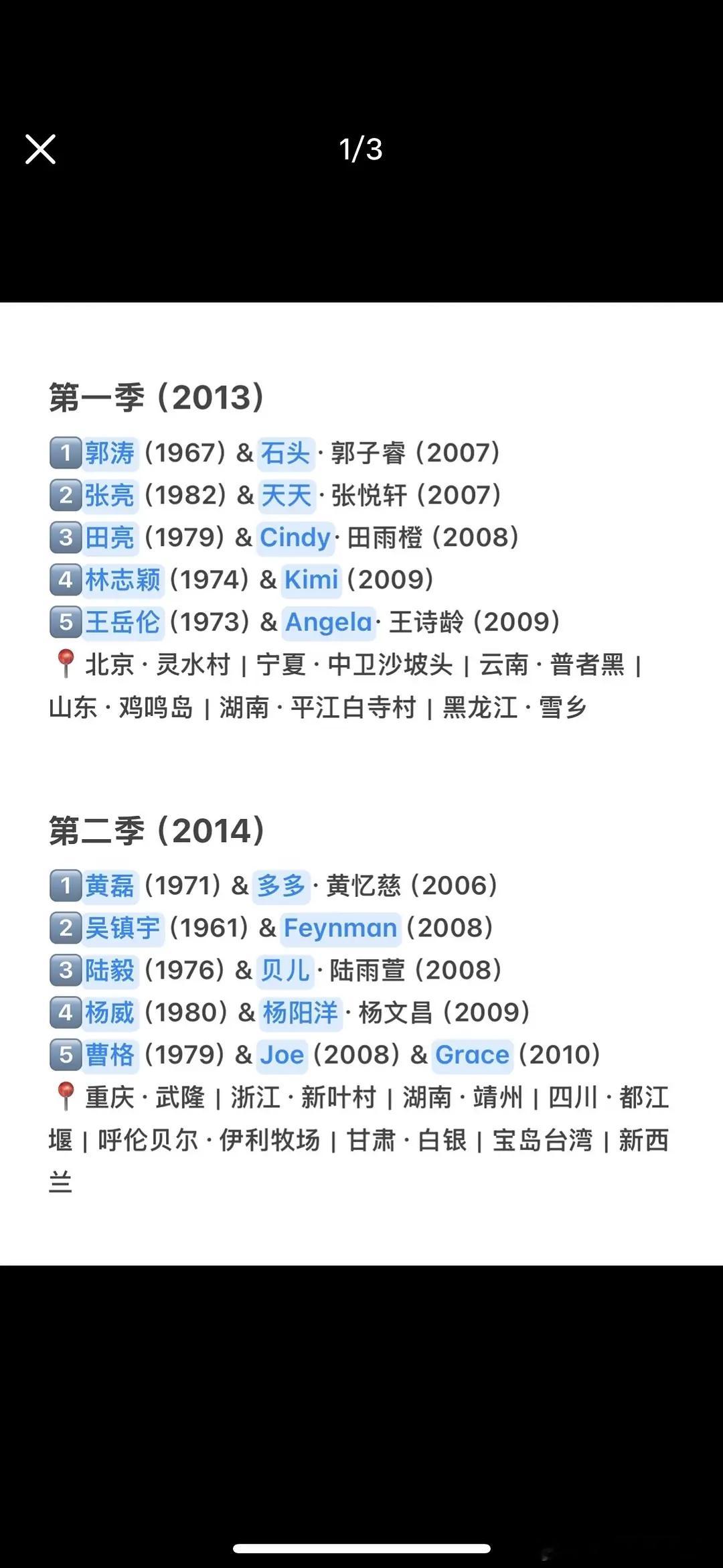 你们觉得爸爸去哪儿哪一季最好看？ ​​​