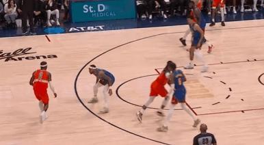 超细节逐帧拆解：亚历山大vs掘金超高效34+13进攻技术细节P1  SGA持球推