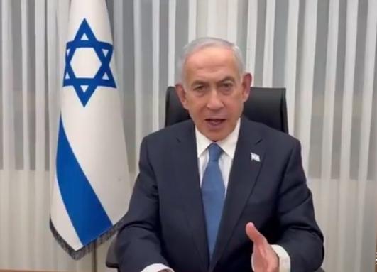 在特朗普宣布可能与伊朗进行和平谈判后，以色列总理内塔尼亚胡今天首次发表声明：
