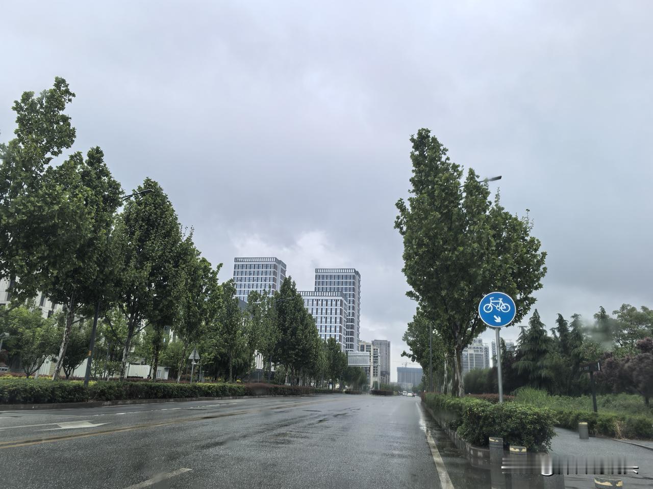 4月21日，谷雨时节。不凑巧，今天西安咸阳两地，早晨突降大雨。
在路上等红绿灯时