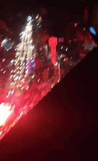 看看这个图是非常搞笑的，12月9日极端武装进入大马士革，大量民众开车进入首都举行