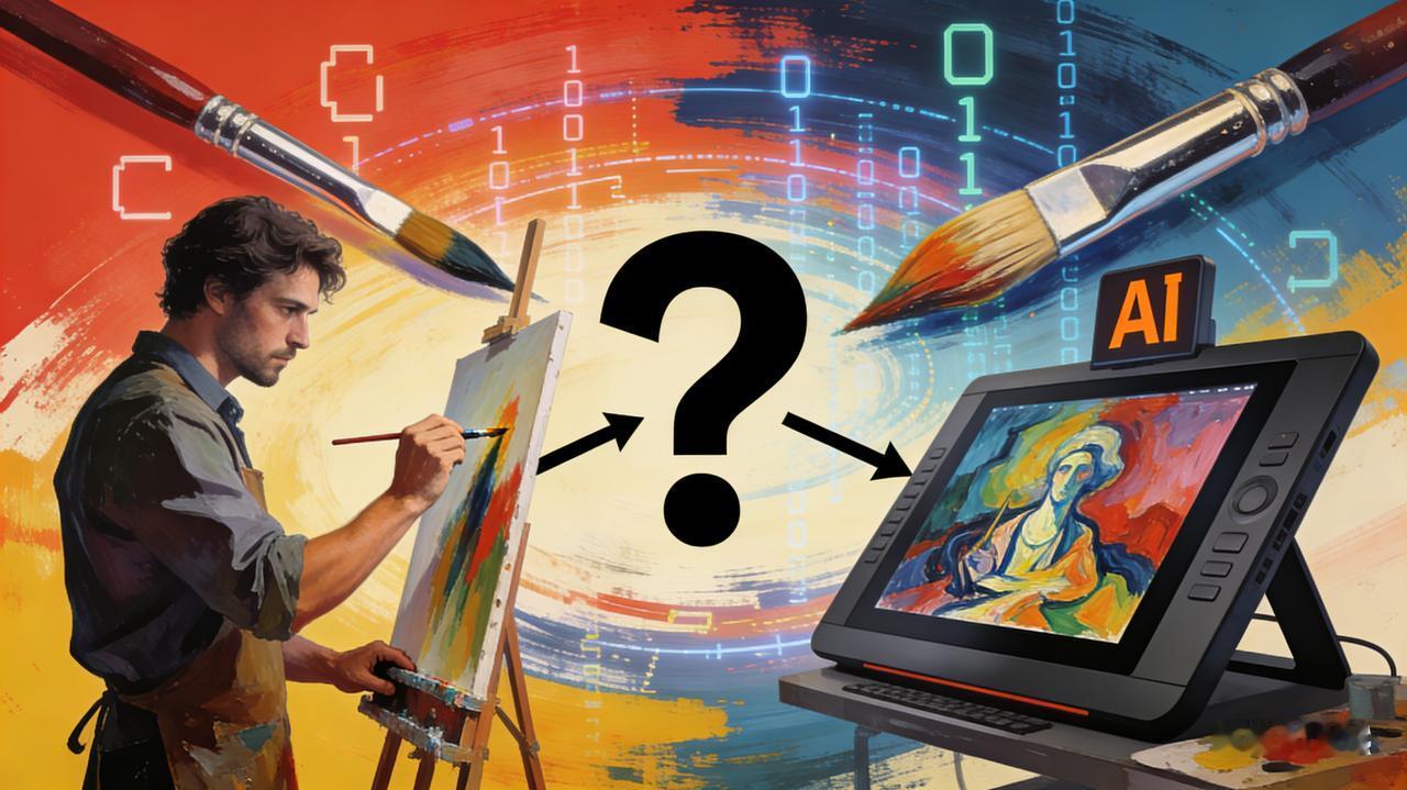 当AI绘画工具在30秒内生成梵高风格的星空，当AI作曲软件谱写的旋律登上音乐排行