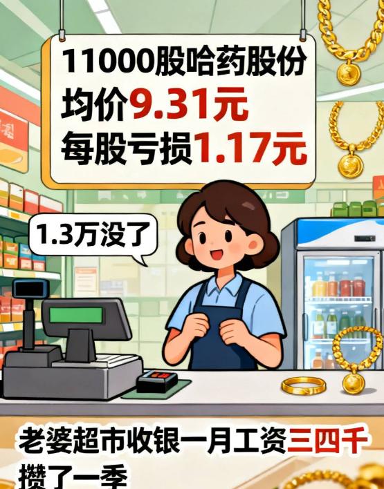 一位股民买入11000股哈药股份，均价9.31元，如今每股亏损1.17元。短短几