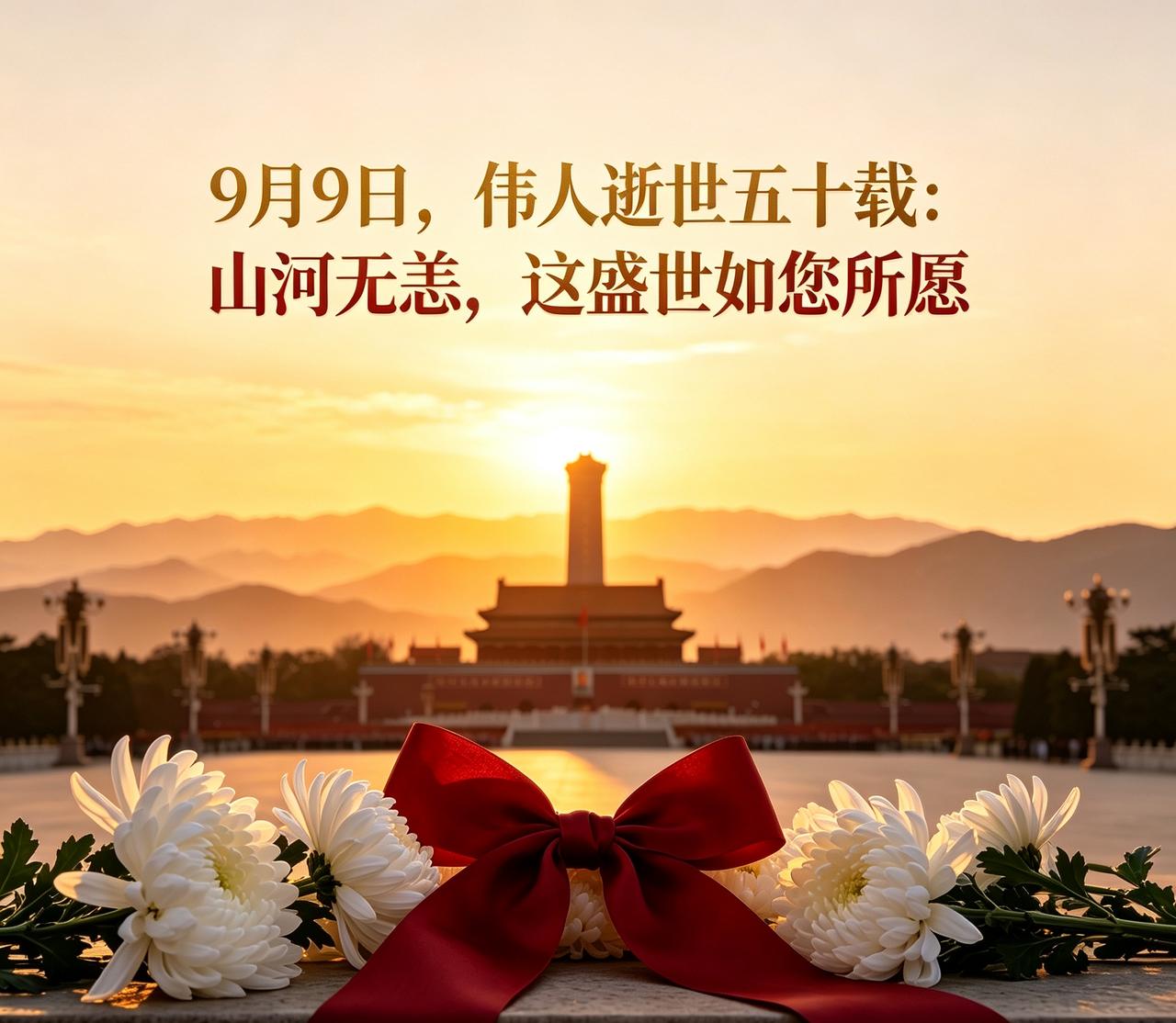 9月9日，伟人逝世五十载，山河同悲，我们深切缅怀
 
今天是9月9日，是毛泽东同