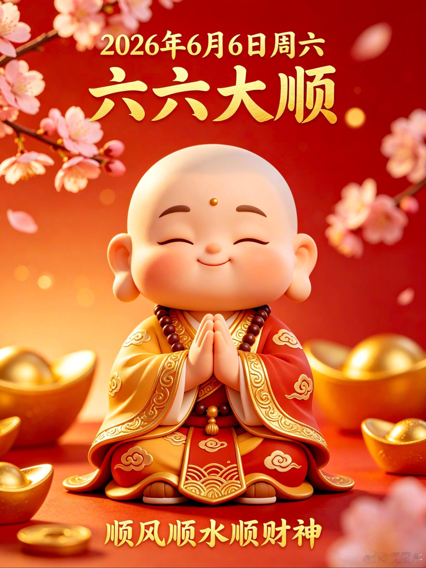 今天是2026年6月6号，星期六。祝首页的大家六六大顺！ 