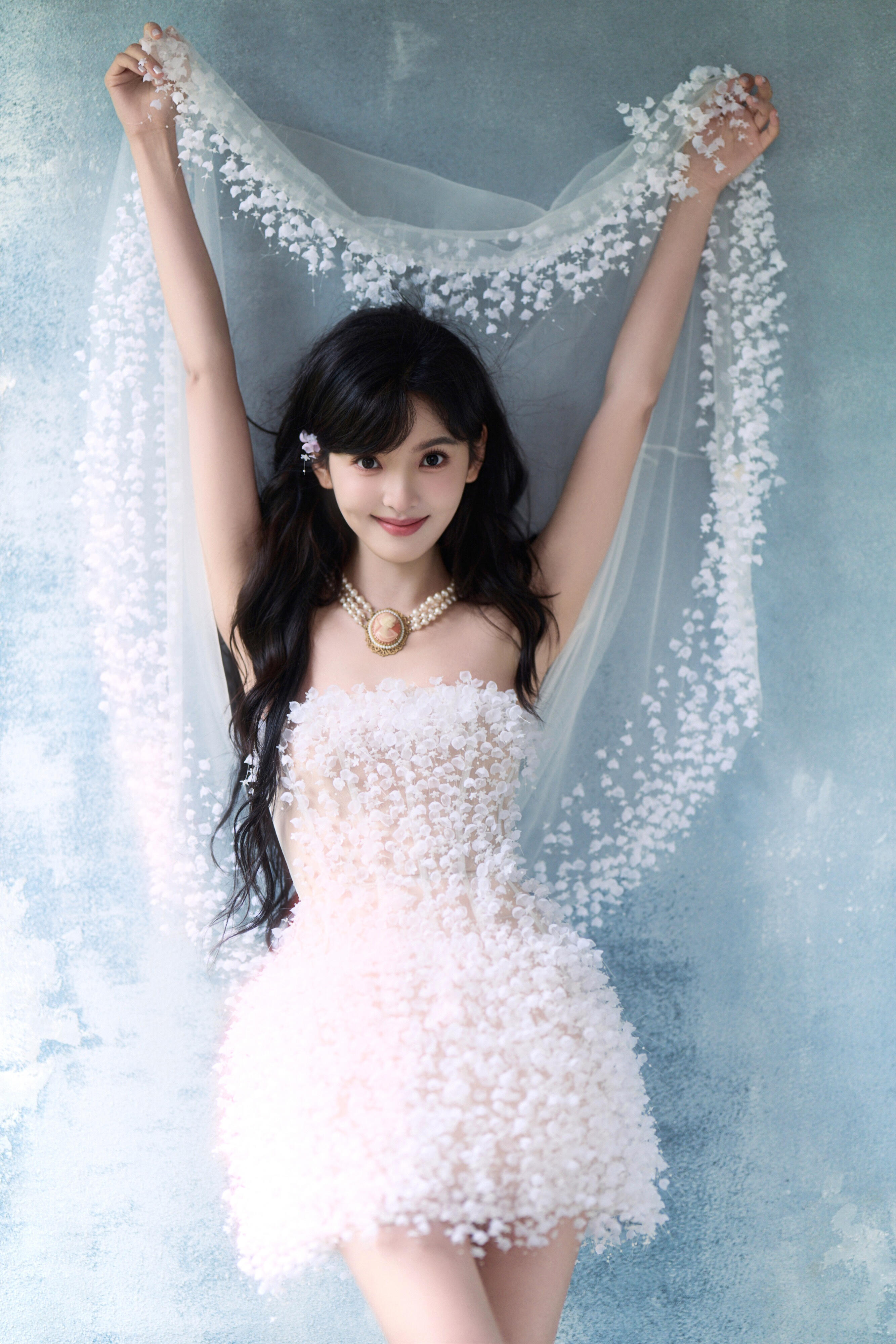 白纱裙好温柔清纯小白花说的就是你吧 章若楠 