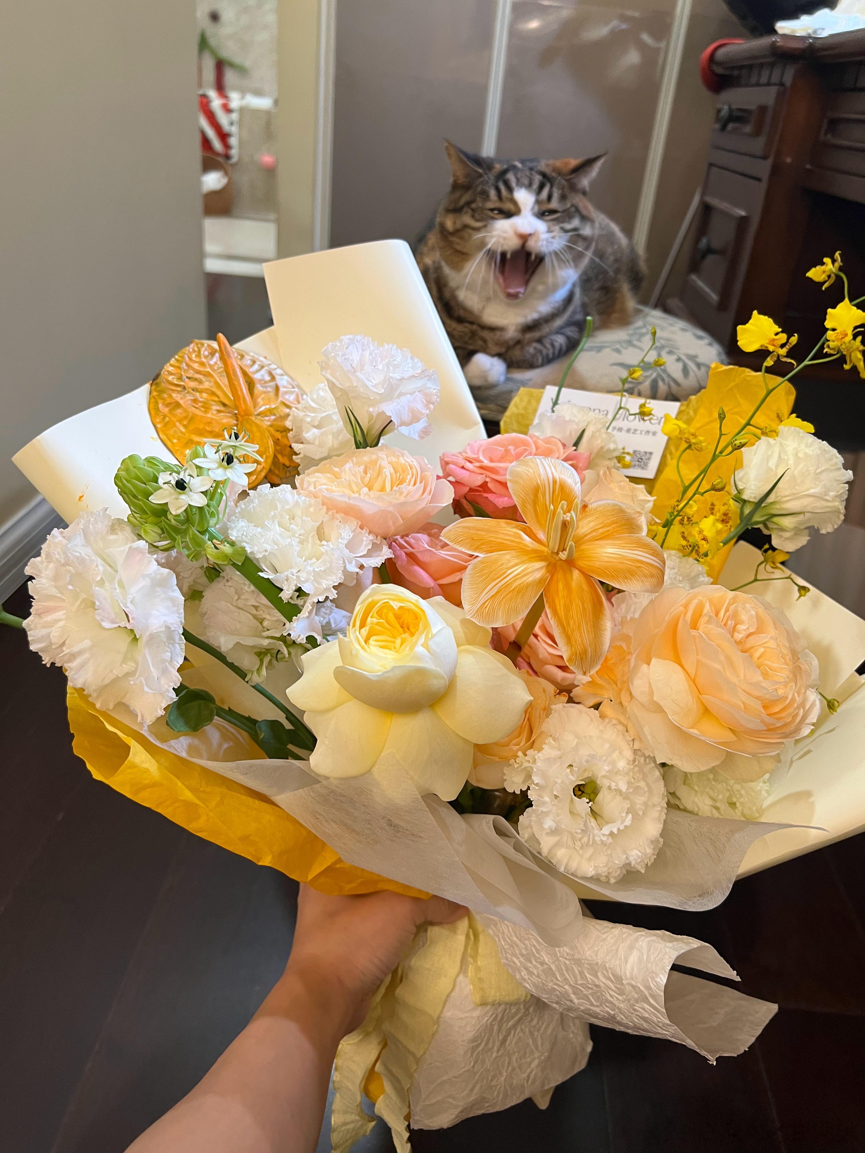 这谁送我的花花？如实招来！（写的园*收） ​​​
