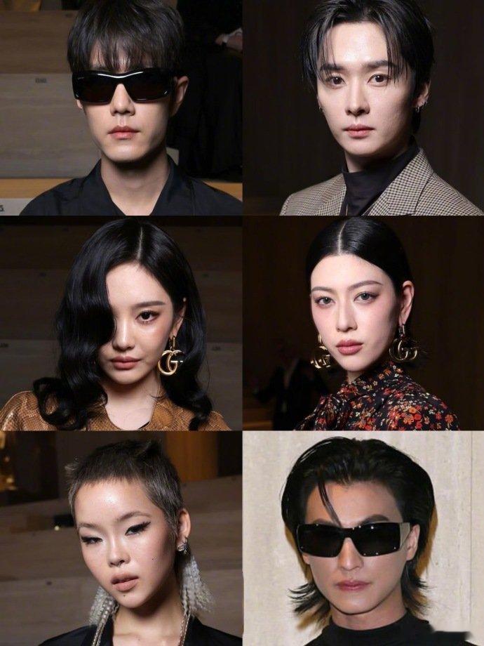 gucci大秀生图 肖战、宁艺卓、李旻浩、三吉彩花、cocona、Gulf 米兰
