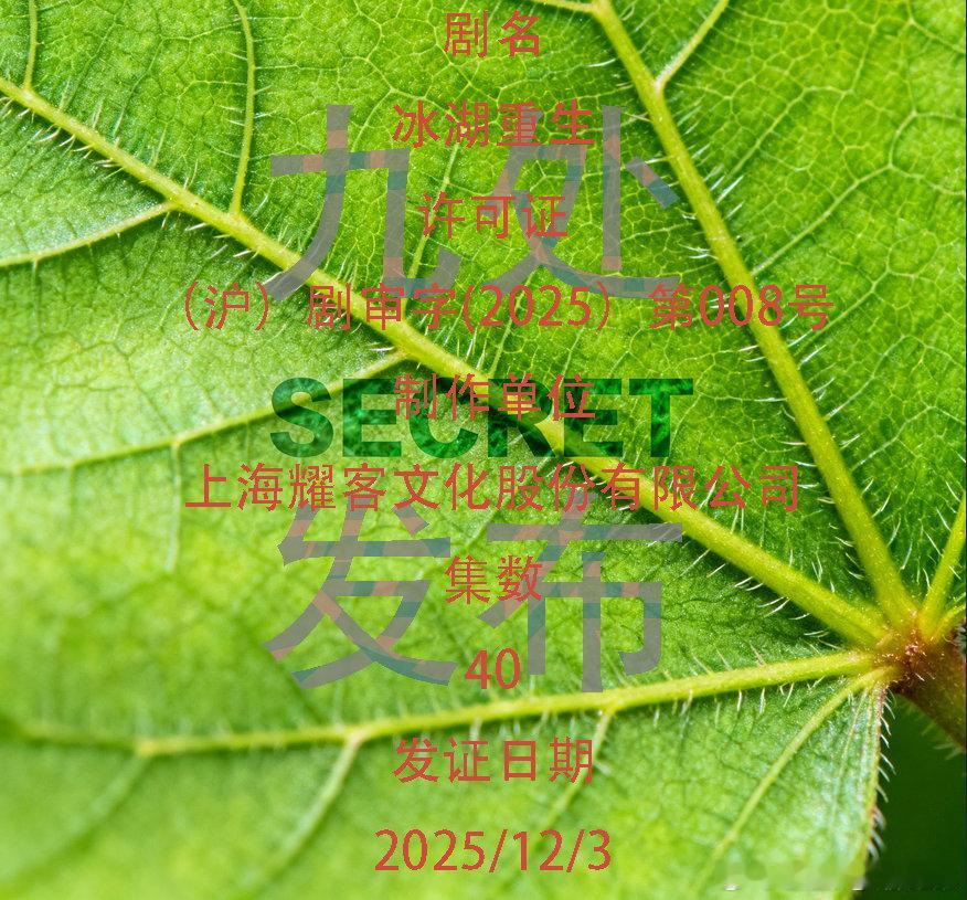 李昀锐冰湖重生过审 李昀锐《冰湖重生》过审了，期待早日定档播出~（cr 水印） 