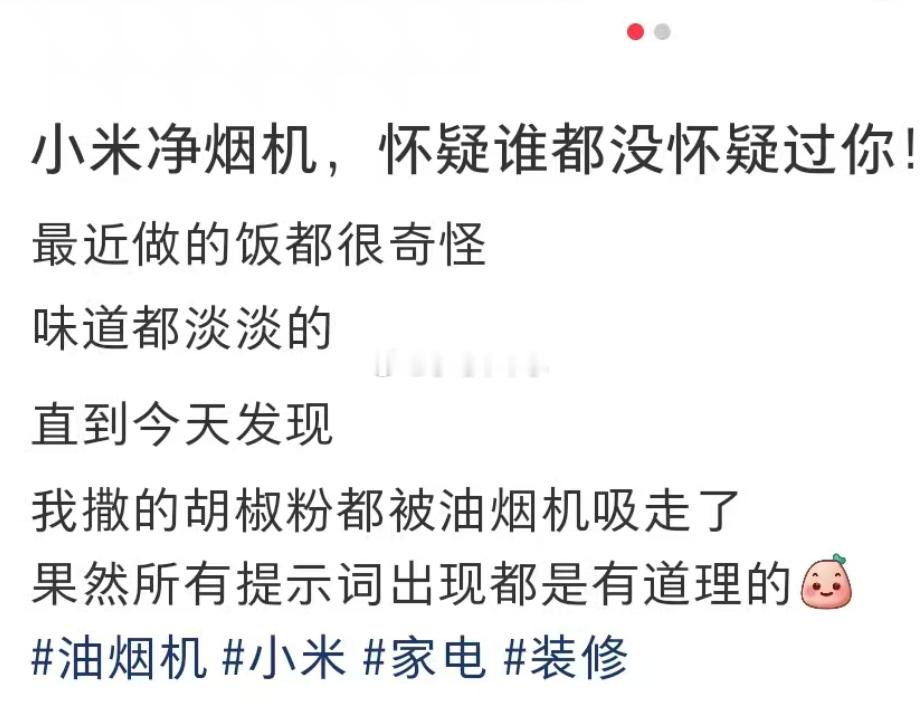 小米净烟机被吐槽的原因……吸力太强 