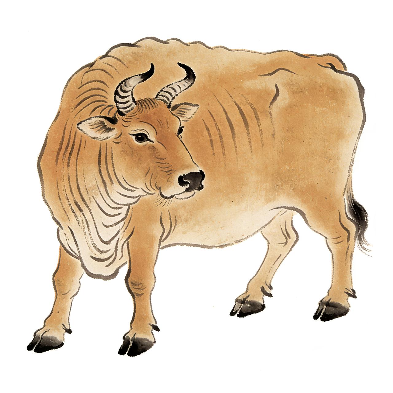 用唐代五牛图风格画一只黄牛[捂脸]