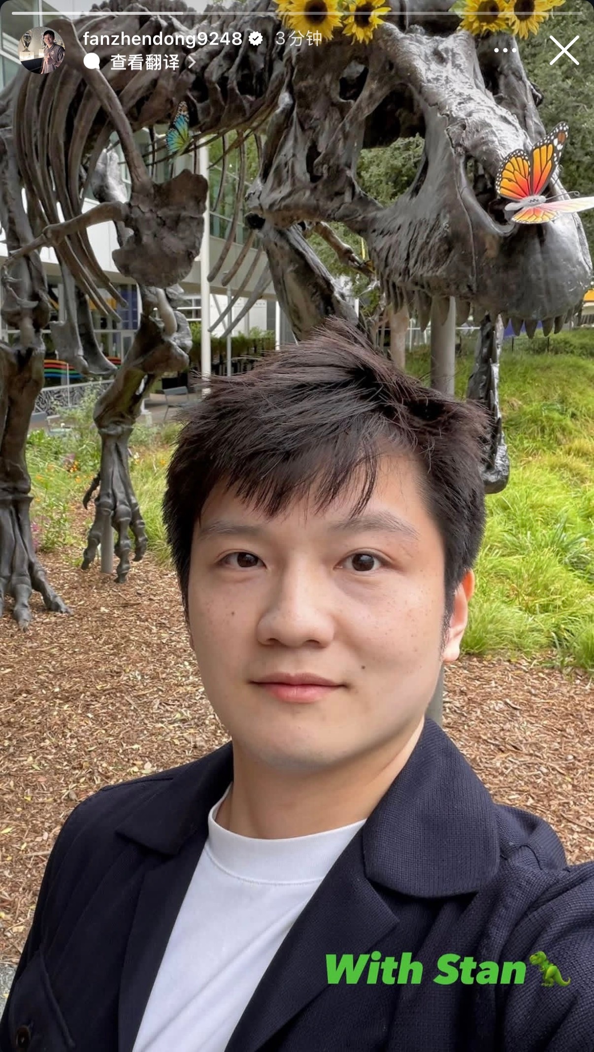 樊振东 奥妙 刚刚，更新了ins快拍  📸又一张自拍get  乒颜一 樊振东又